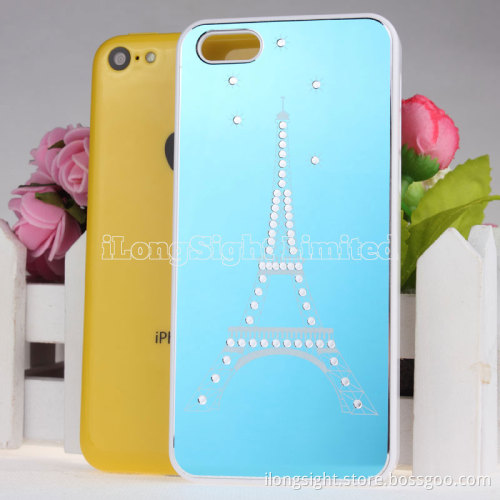 Electroplate Eiffel Tower Pattern Hard Case For iPhone 5C